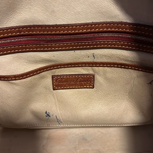 Dooney & Bourke Genuine Florentine Vacchieta Leather Shoulder Bag Logo Clip - Picture 13 of 15